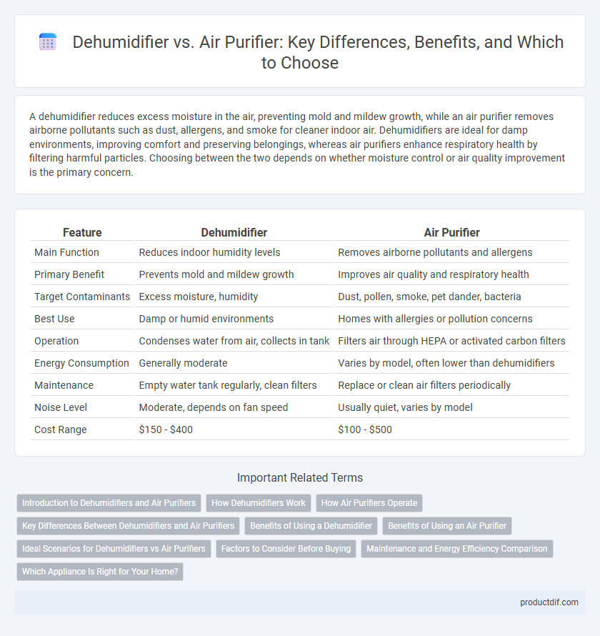 Dehumidifier vs. Air Purifier: Key Differences, Benefits, and Which to Choose