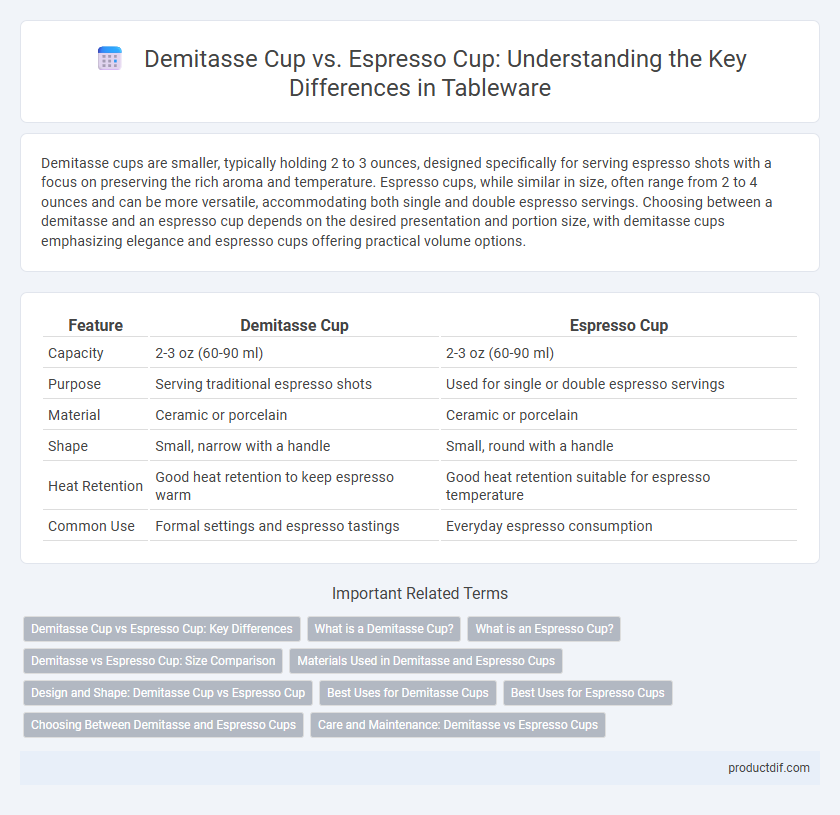 Demitasse Cup vs. Espresso Cup: Understanding the Key Differences in Tableware