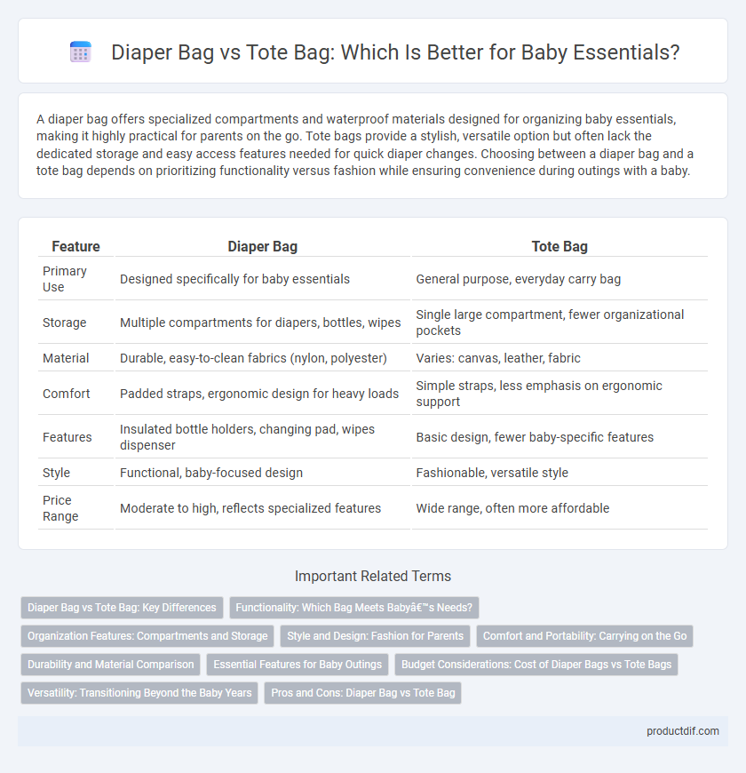 Diaper Bag vs Tote Bag: Which Is Better for Baby Essentials?