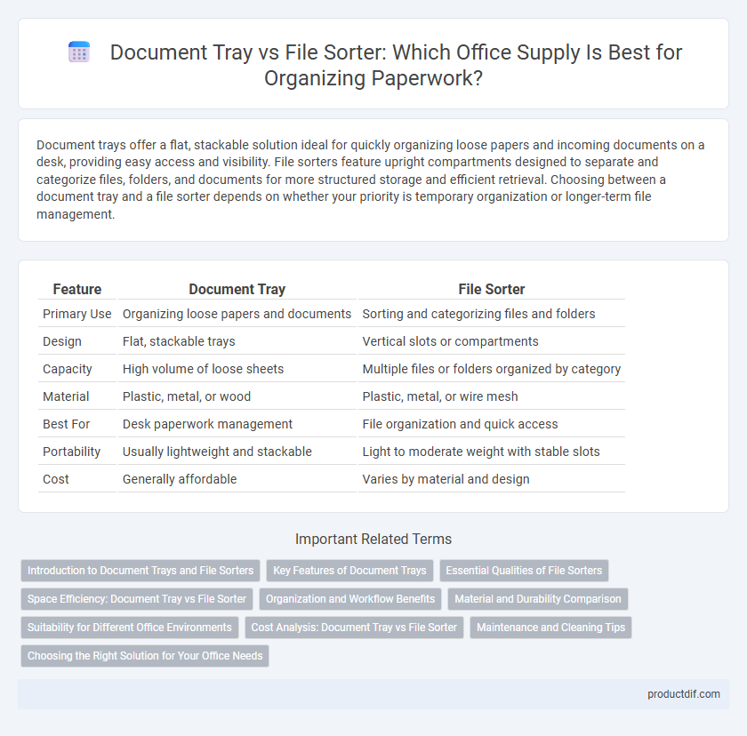 Document Tray vs File Sorter: Which Office Supply Is Best for Organizing Paperwork?