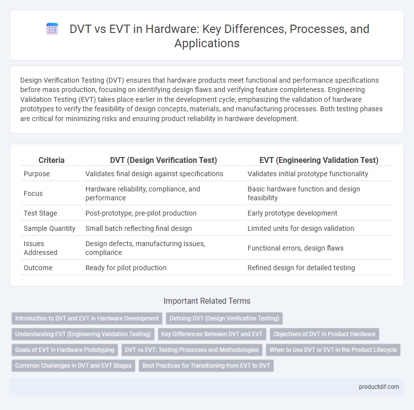 DVT vs EVT in Hardware: Key Differences, Processes, and Applications