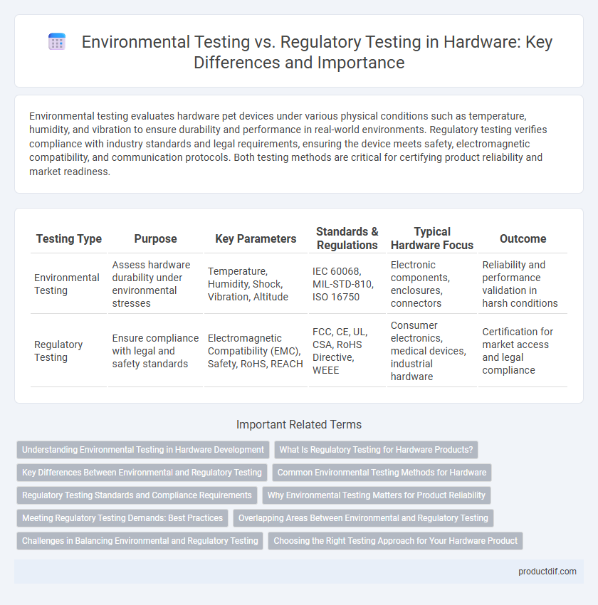 Environmental Testing vs. Regulatory Testing in Hardware: Key Differences and Importance
