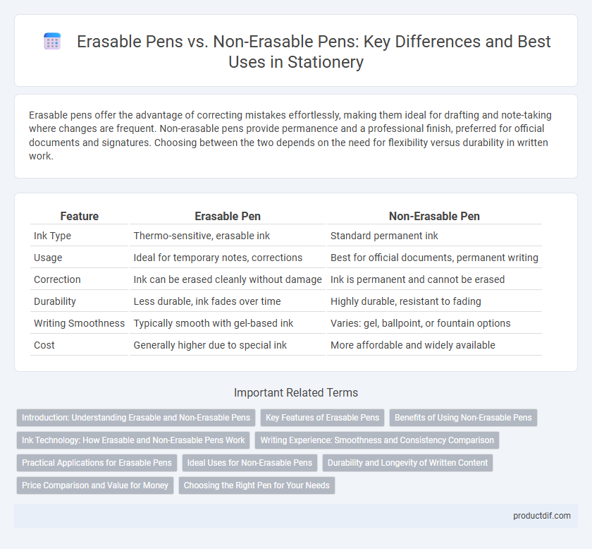 Erasable Pens vs. Non-Erasable Pens: Key Differences and Best Uses in Stationery
