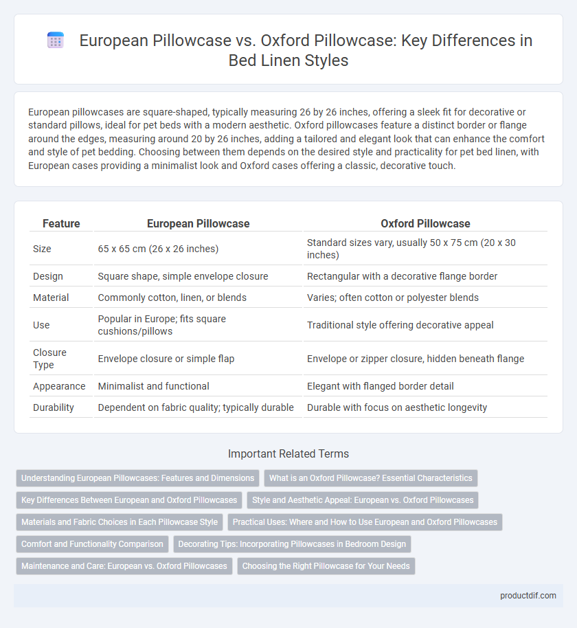 European Pillowcase vs. Oxford Pillowcase: Key Differences in Bed Linen Styles