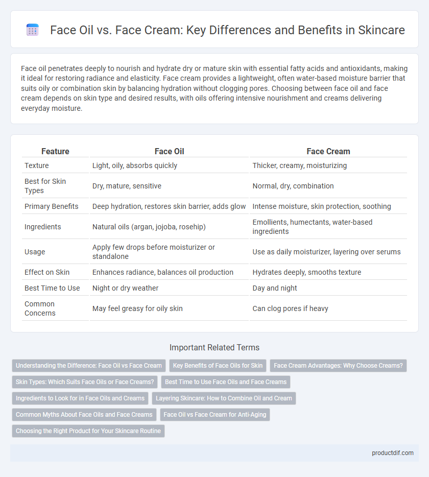 Face Oil vs. Face Cream: Key Differences and Benefits in Skincare