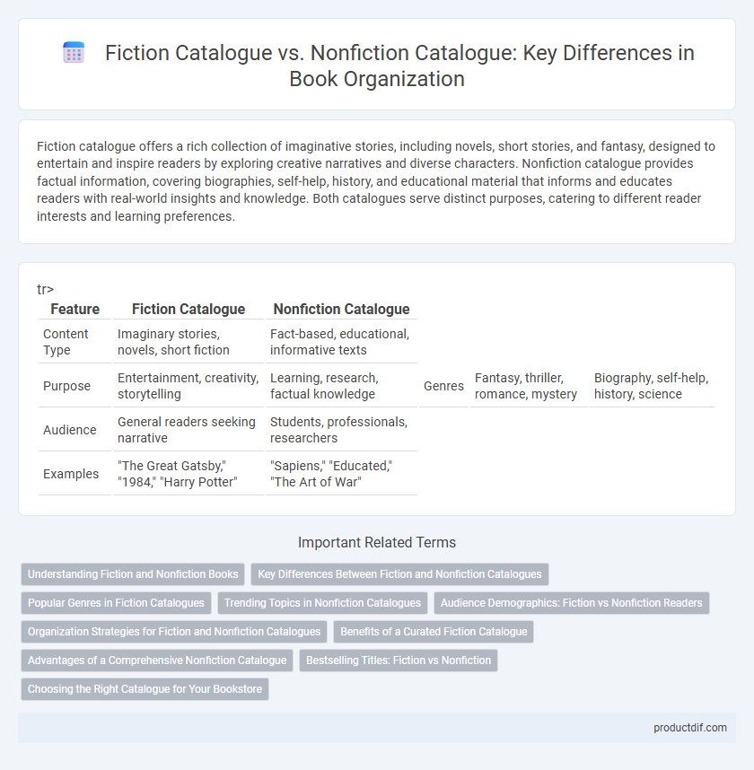 Fiction Catalogue vs. Nonfiction Catalogue: Key Differences in Book Organization