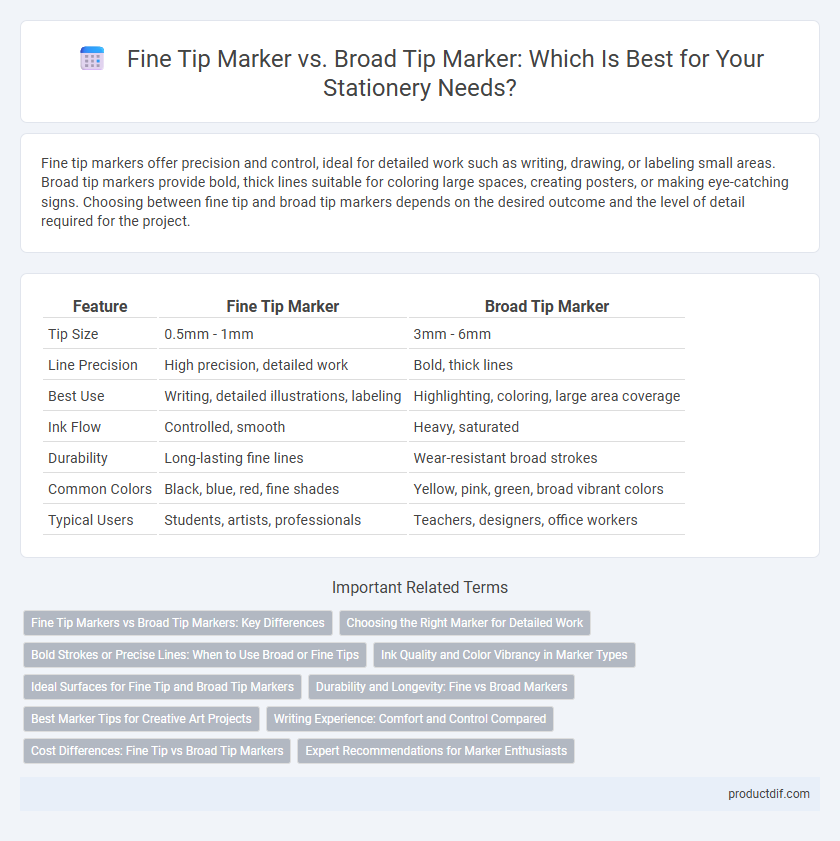 Fine Tip Marker vs. Broad Tip Marker: Which Is Best for Your Stationery Needs?