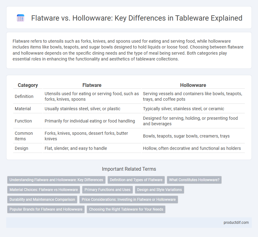 Flatware vs. Hollowware: Key Differences in Tableware Explained
