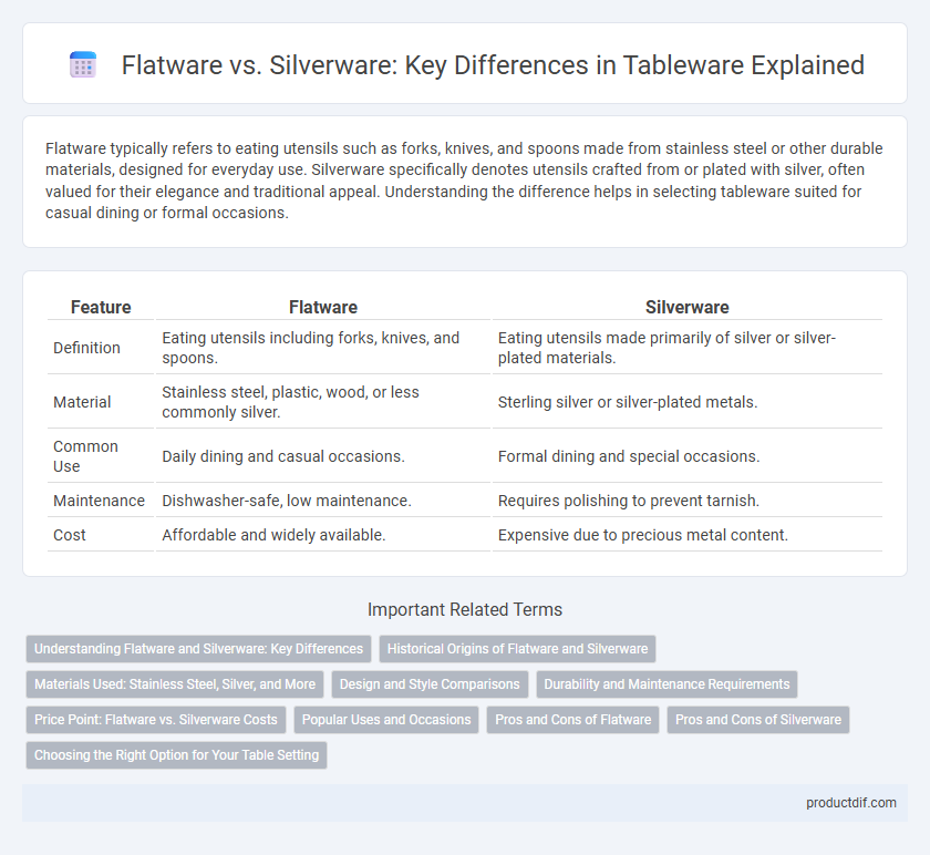 Flatware vs. Silverware: Key Differences in Tableware Explained