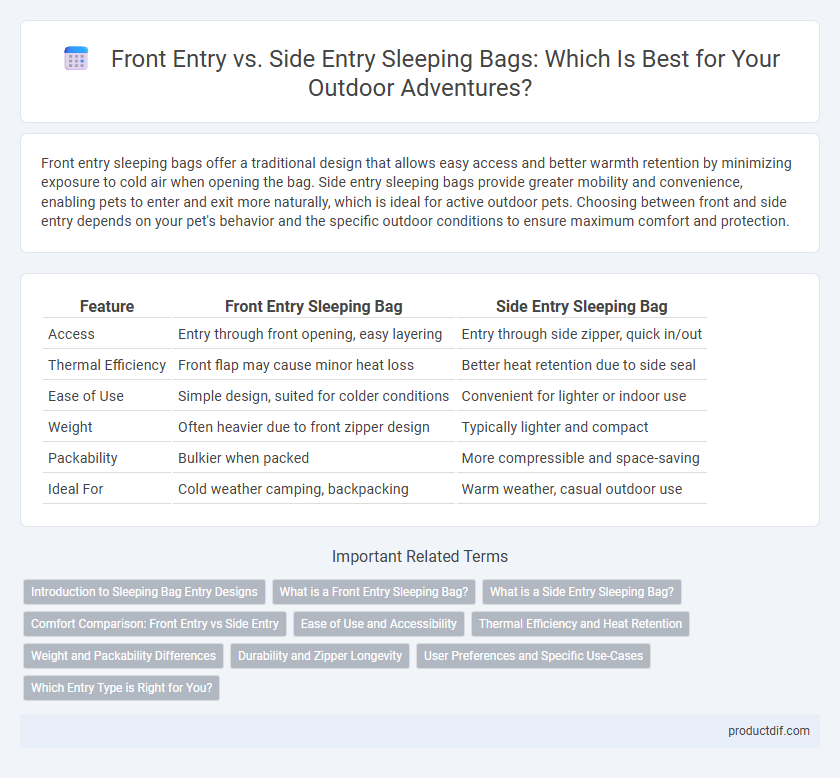 Front Entry vs. Side Entry Sleeping Bags: Which Is Best for Your Outdoor Adventures?