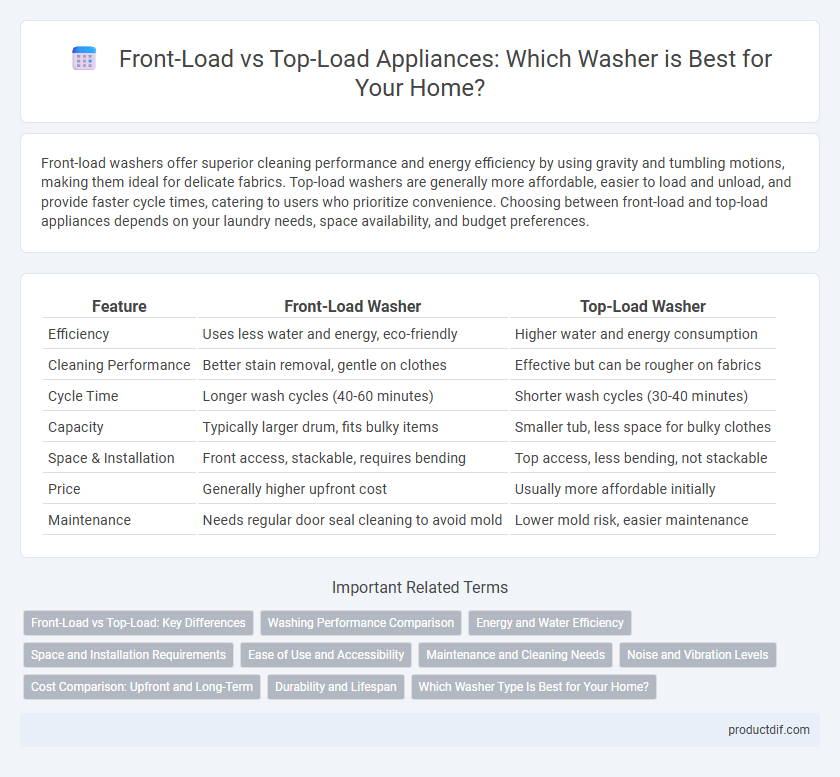 Front-Load vs Top-Load Appliances: Which Washer is Best for Your Home?