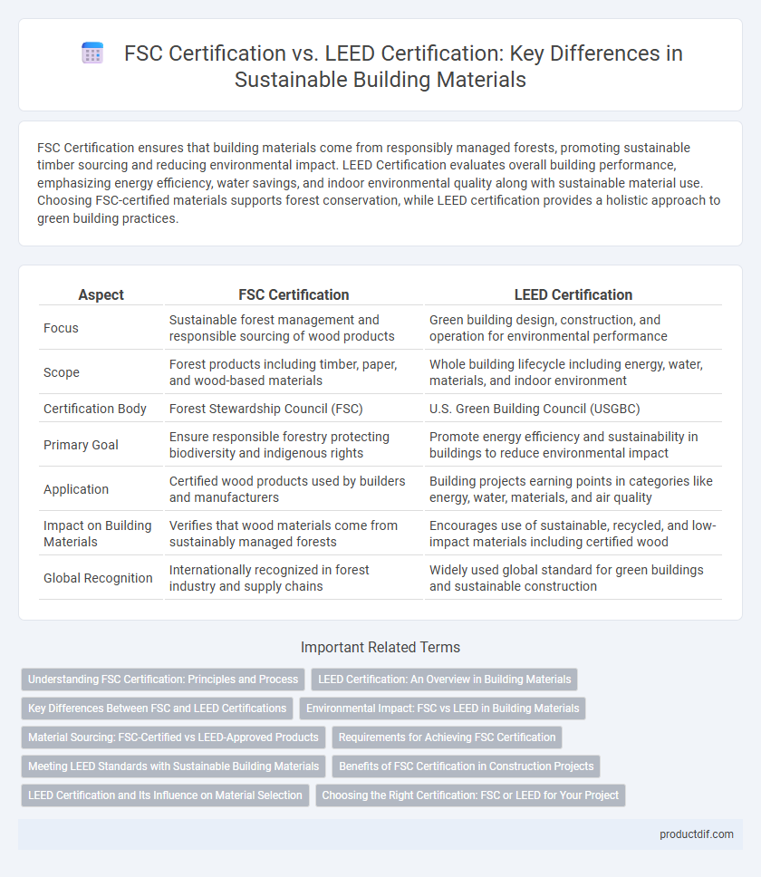 FSC Certification vs. LEED Certification: Key Differences in Sustainable Building Materials