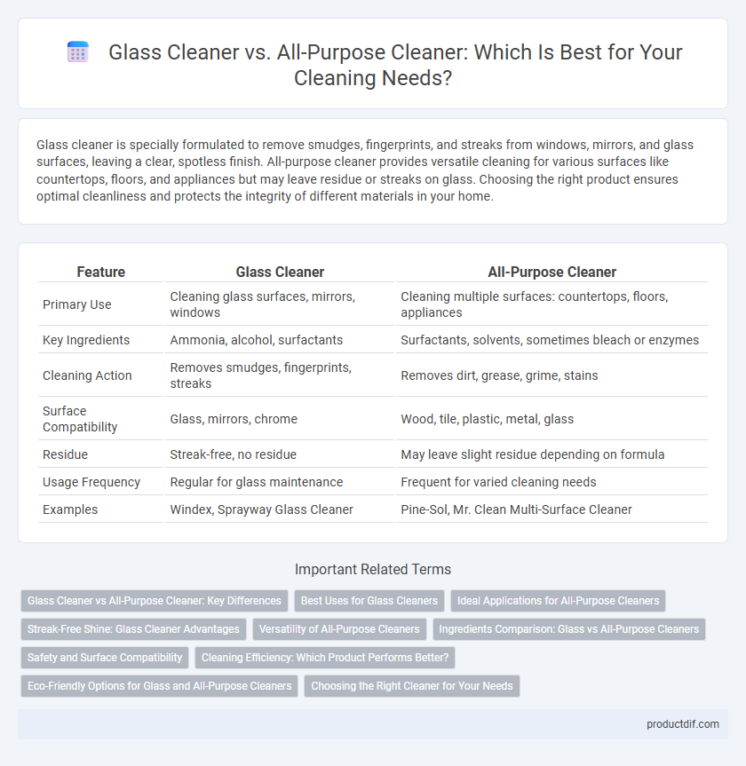 Glass Cleaner vs. All-Purpose Cleaner: Which Is Best for Your Cleaning Needs?