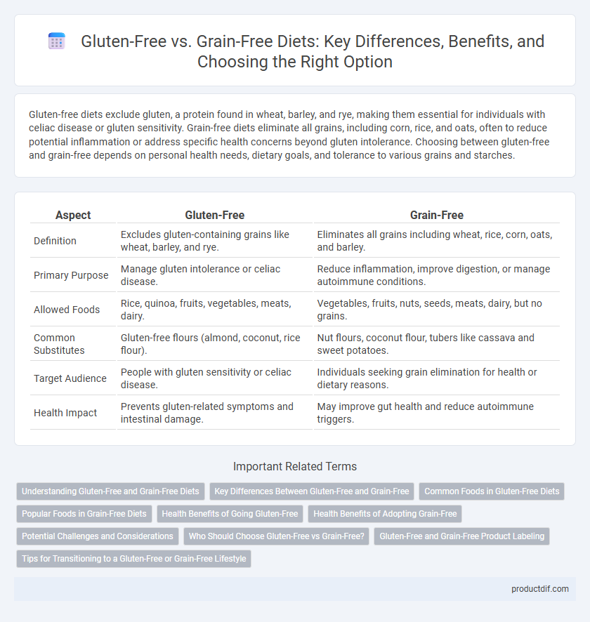 Gluten-Free vs. Grain-Free Diets: Key Differences, Benefits, and Choosing the Right Option