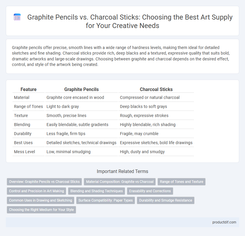 Graphite Pencils vs. Charcoal Sticks: Choosing the Best Art Supply for Your Creative Needs
