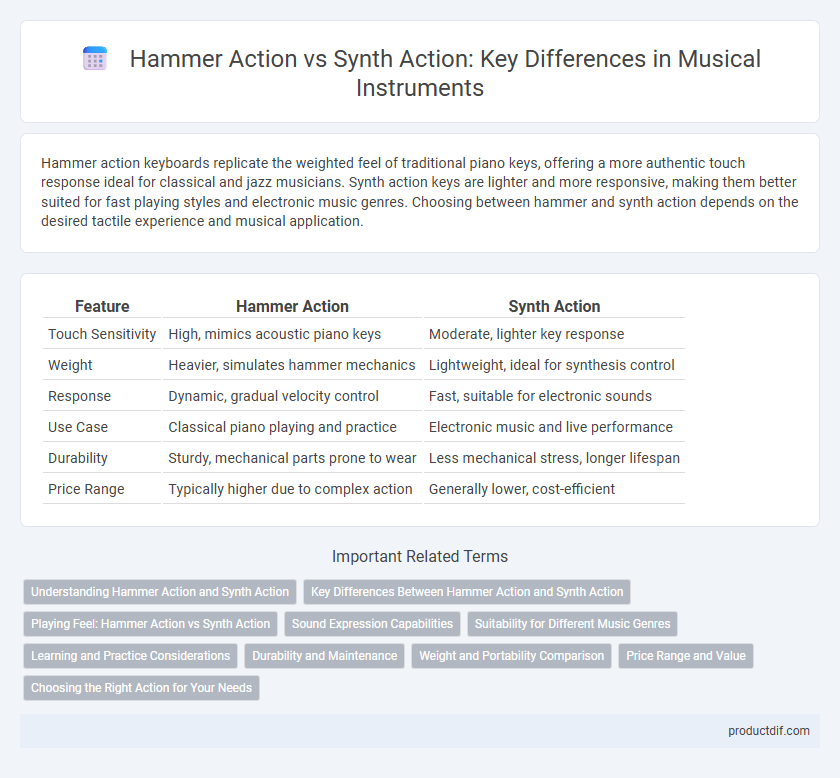 Hammer Action vs Synth Action: Key Differences in Musical Instruments