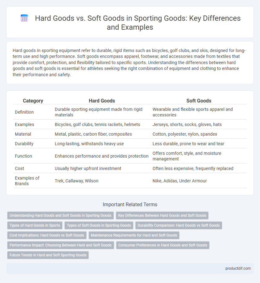 Hard Goods vs. Soft Goods in Sporting Goods: Key Differences and Examples
