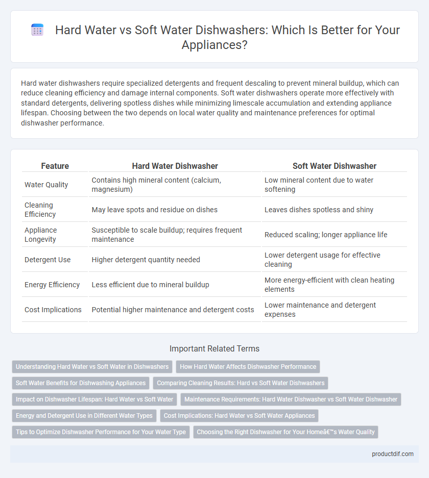 Hard Water vs Soft Water Dishwashers: Which Is Better for Your Appliances?