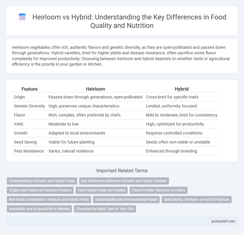Heirloom vs Hybrid: Understanding the Key Differences in Food Quality and Nutrition