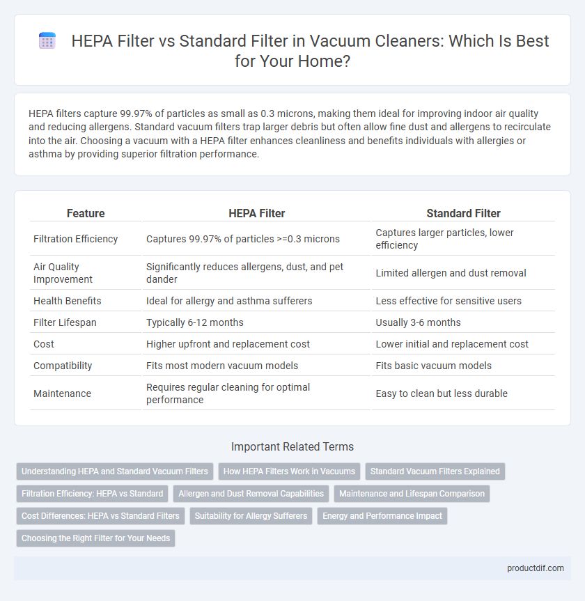 HEPA Filter vs Standard Filter in Vacuum Cleaners: Which Is Best for Your Home?