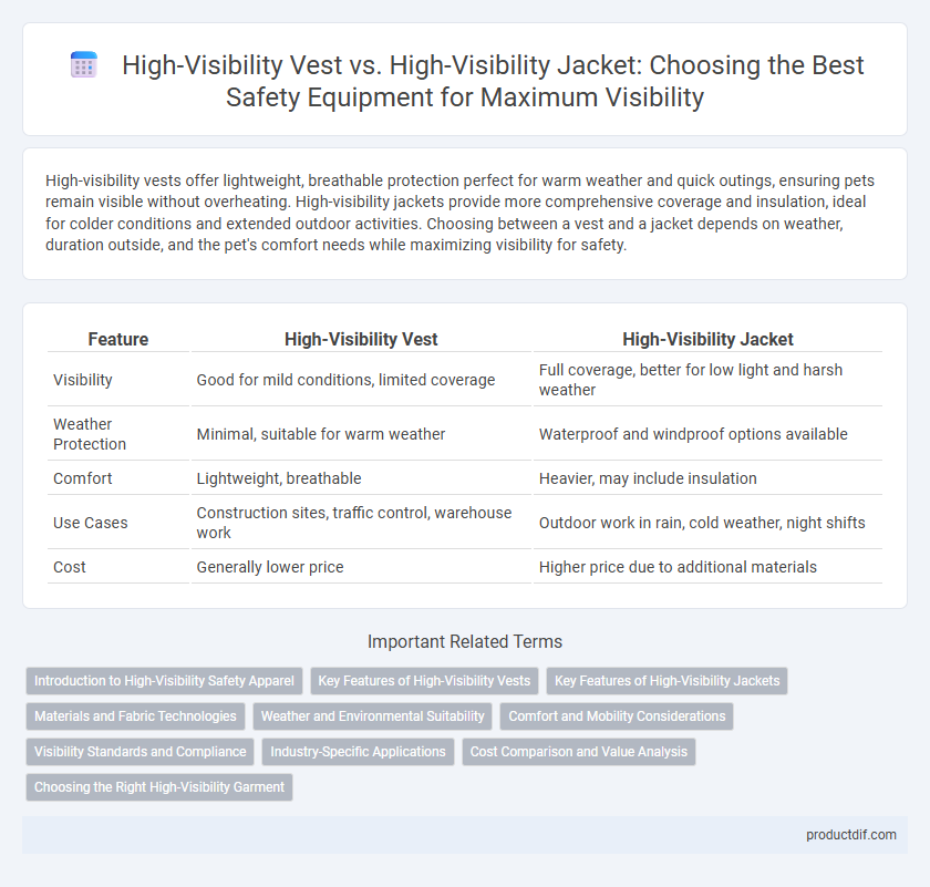 High-Visibility Vest vs. High-Visibility Jacket: Choosing the Best Safety Equipment for Maximum Visibility