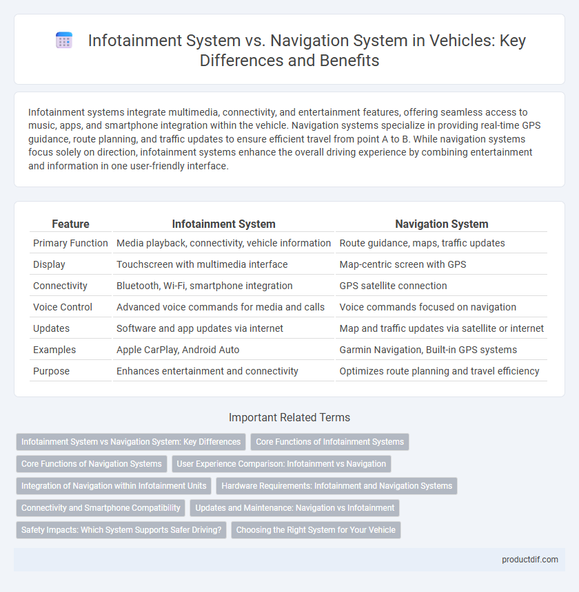 Infotainment System vs. Navigation System in Vehicles: Key Differences and Benefits