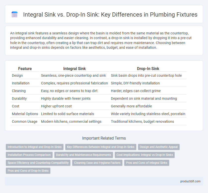 Integral Sink vs. Drop-In Sink: Key Differences in Plumbing Fixtures