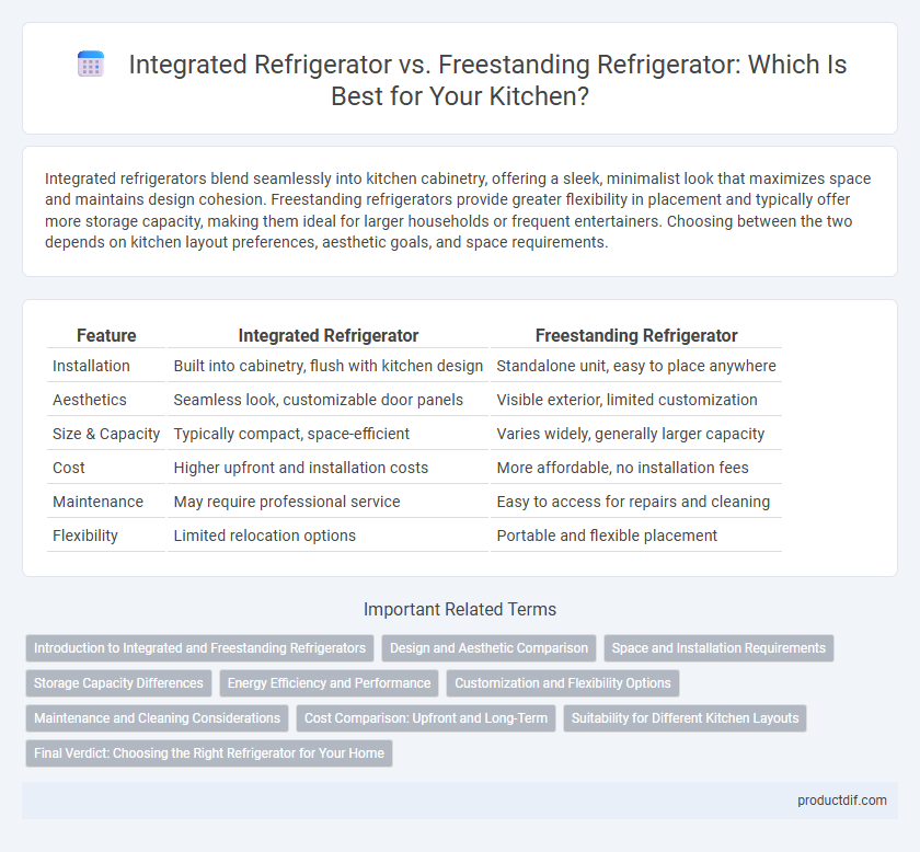 Integrated Refrigerator vs. Freestanding Refrigerator: Which Is Best for Your Kitchen?