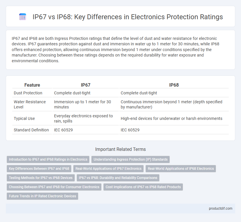 IP67 vs IP68: Key Differences in Electronics Protection Ratings