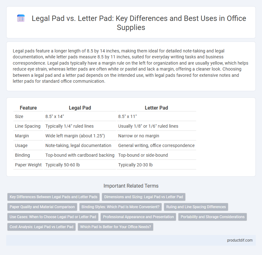Legal Pad vs. Letter Pad: Key Differences and Best Uses in Office Supplies