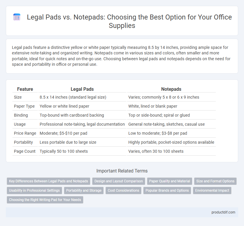 Legal Pads vs. Notepads: Choosing the Best Option for Your Office Supplies