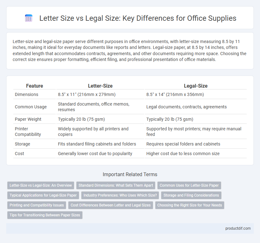 Letter Size vs Legal Size: Key Differences for Office Supplies