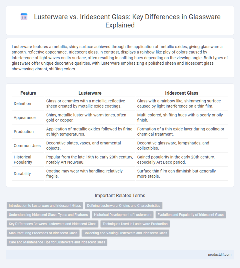 Lusterware vs. Iridescent Glass: Key Differences in Glassware Explained