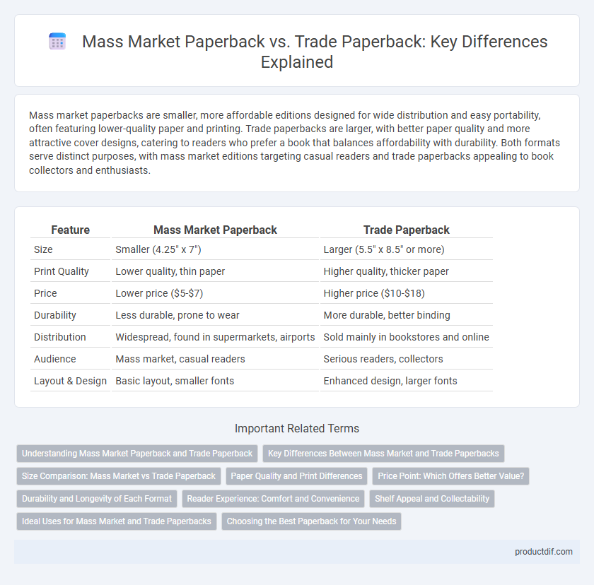 Mass Market Paperback vs. Trade Paperback: Key Differences Explained