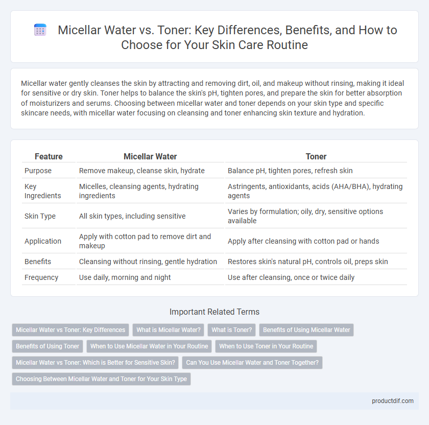 Micellar Water vs. Toner: Key Differences, Benefits, and How to Choose for Your Skin Care Routine