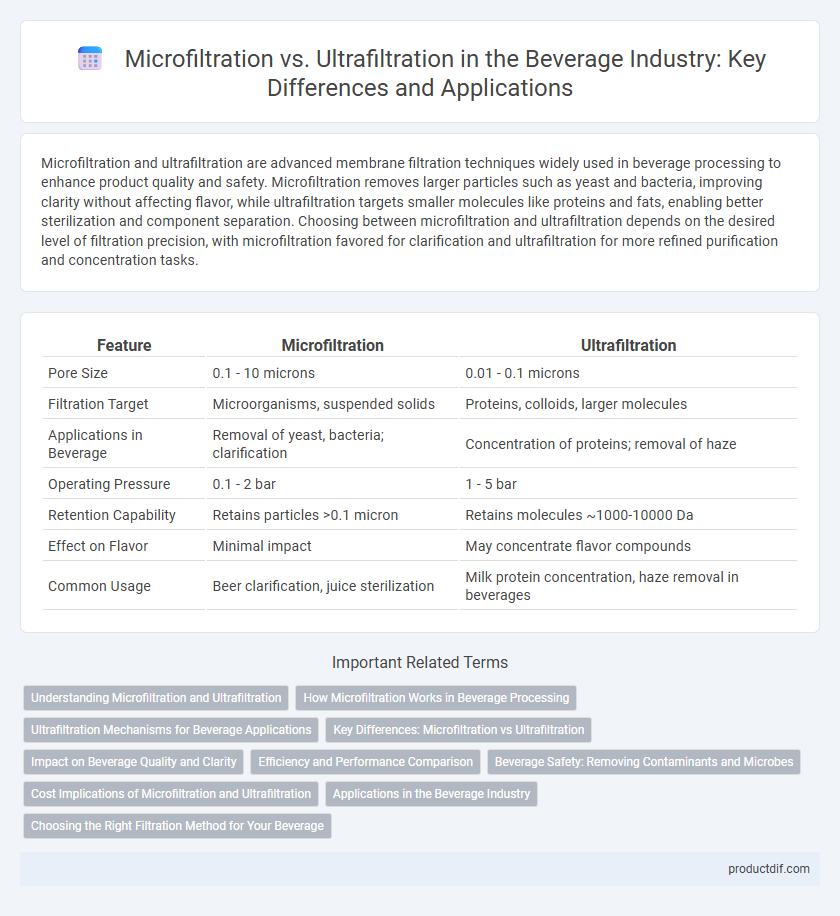 Microfiltration vs. Ultrafiltration in the Beverage Industry: Key Differences and Applications