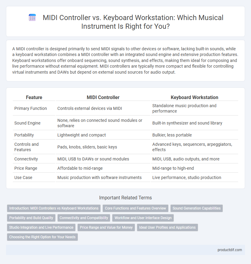 MIDI Controller vs. Keyboard Workstation: Which Musical Instrument Is Right for You?