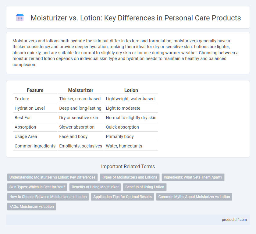 Moisturizer vs. Lotion: Key Differences in Personal Care Products