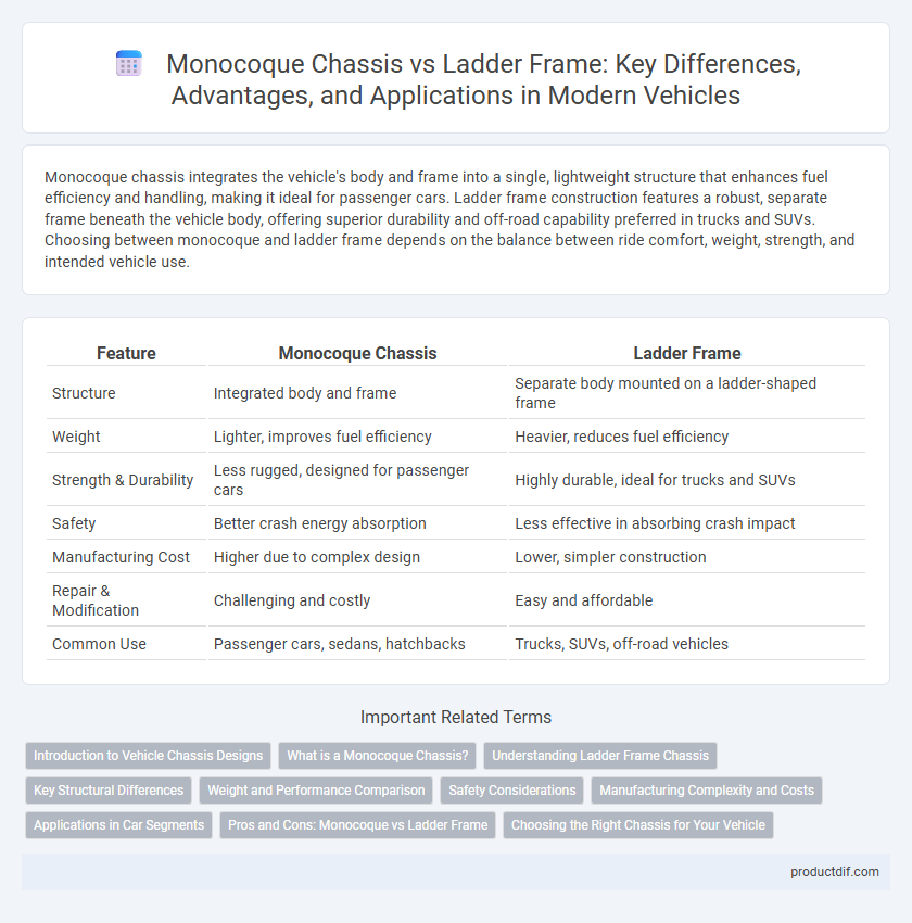 Monocoque Chassis vs Ladder Frame: Key Differences, Advantages, and Applications in Modern Vehicles