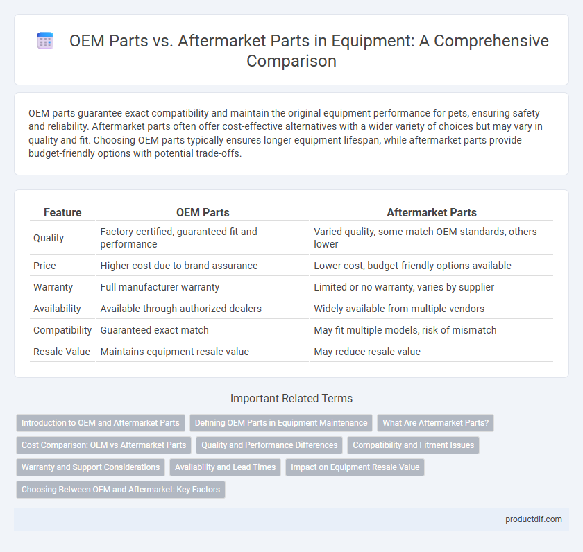OEM Parts vs. Aftermarket Parts in Equipment: A Comprehensive Comparison