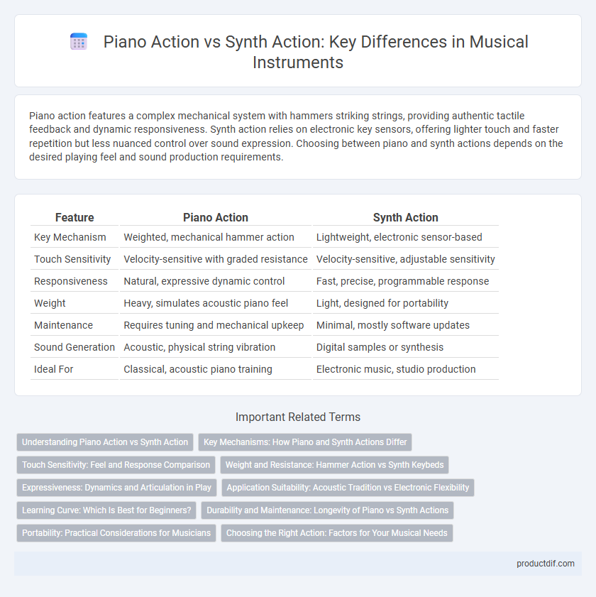 Piano Action vs Synth Action: Key Differences in Musical Instruments