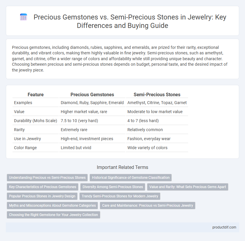 Precious Gemstones vs. Semi-Precious Stones in Jewelry: Key Differences and Buying Guide