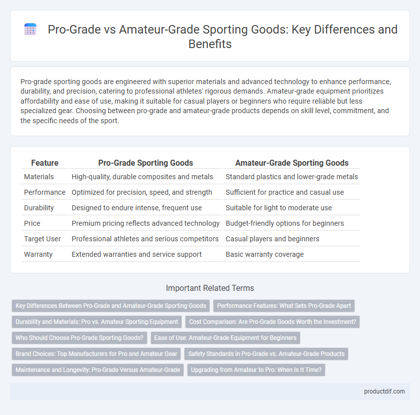 Pro-Grade vs Amateur-Grade Sporting Goods: Key Differences and Benefits