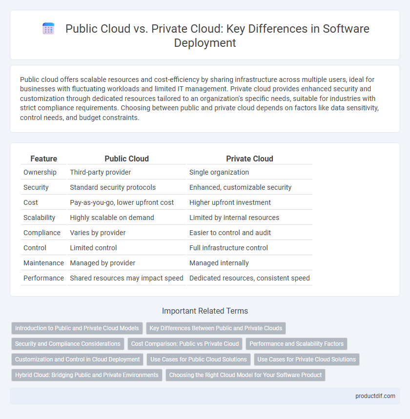 Public Cloud vs. Private Cloud: Key Differences in Software Deployment