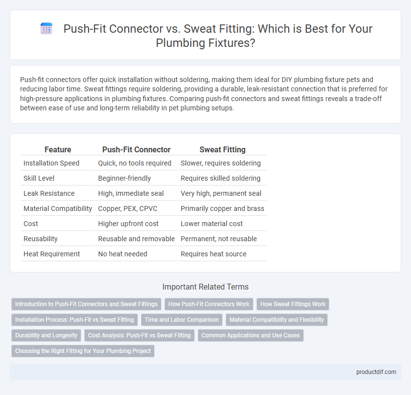 Push-Fit Connector vs. Sweat Fitting: Which is Best for Your Plumbing Fixtures?