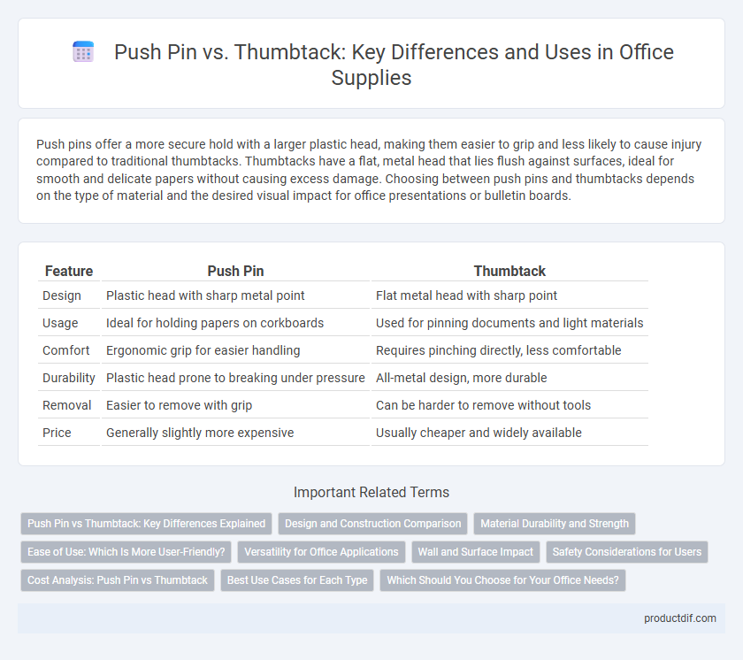 Push Pin vs. Thumbtack: Key Differences and Uses in Office Supplies