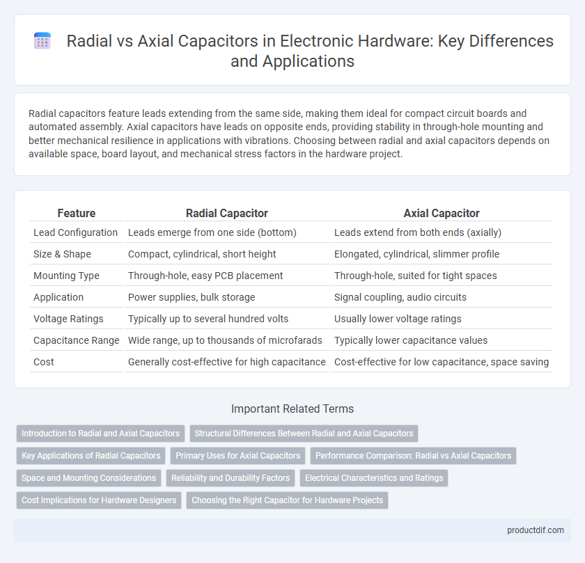 Radial vs Axial Capacitors in Electronic Hardware: Key Differences and Applications