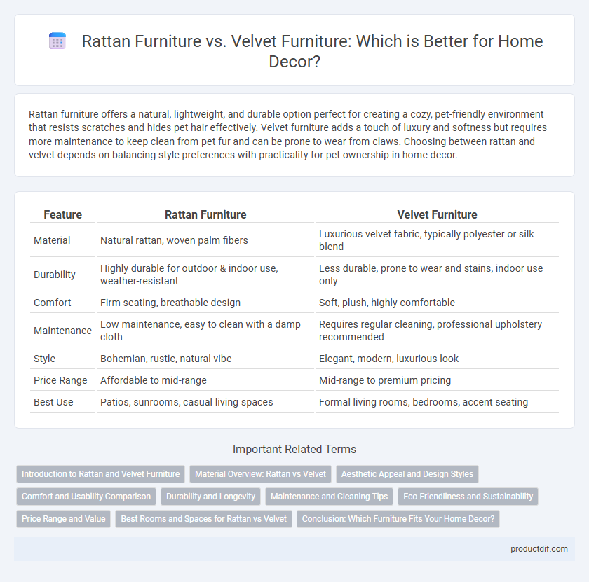 Rattan Furniture vs. Velvet Furniture: Which is Better for Home Decor?
