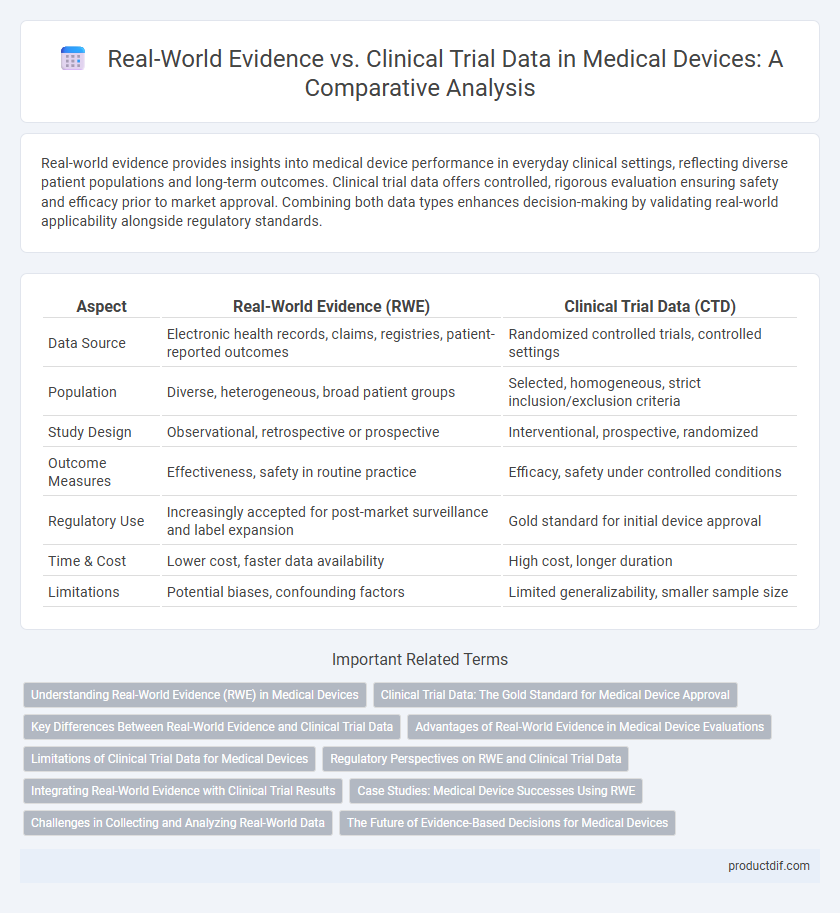 Real-World Evidence vs. Clinical Trial Data in Medical Devices: A Comparative Analysis