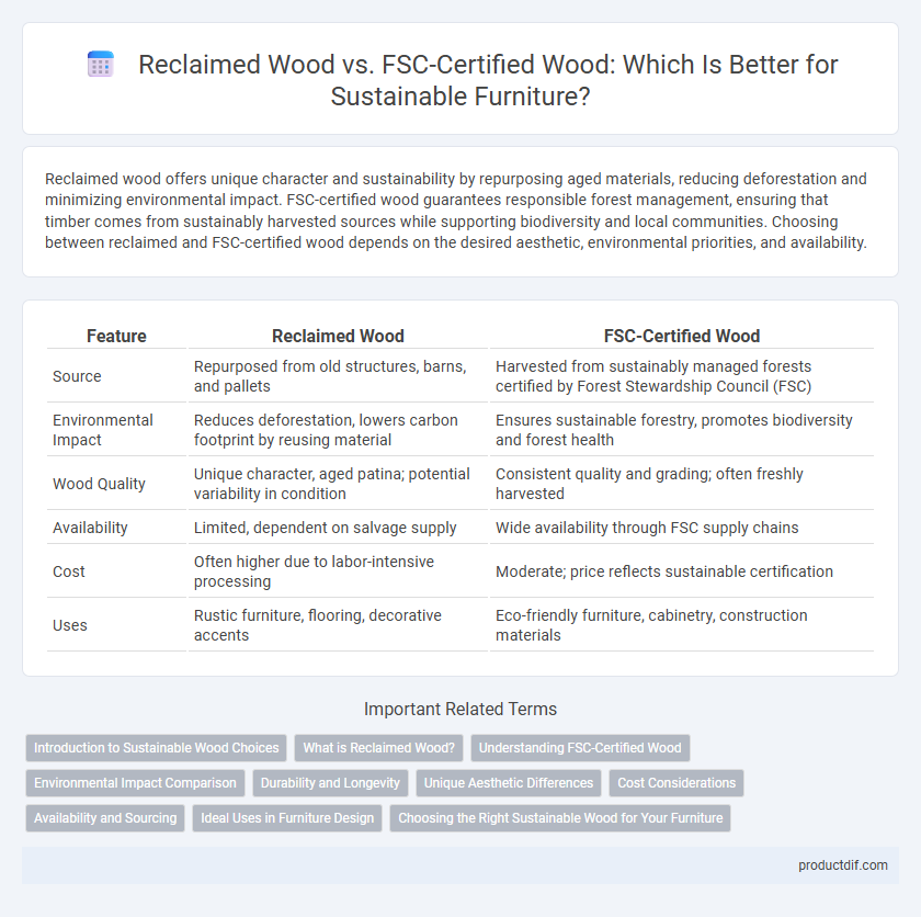 Reclaimed Wood vs. FSC-Certified Wood: Which Is Better for Sustainable Furniture?